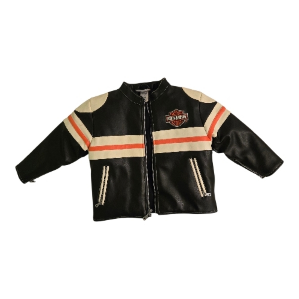 Harley-Davidson Simulated Leather Zip-up Biker Jacket